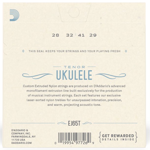 D'Addario EJ65T Ukulele Tenor